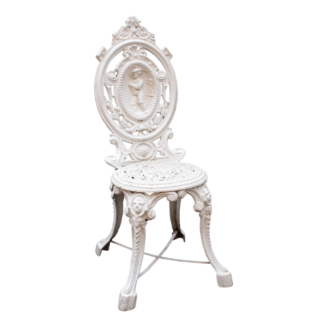 Antique Cast Aluminum Patio Chair