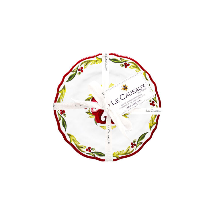 Vischio Melamine Appetizer Plates, Set of 4