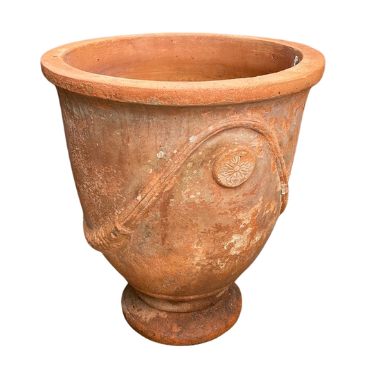 Pair Of Antique Terracotta Garden Urns