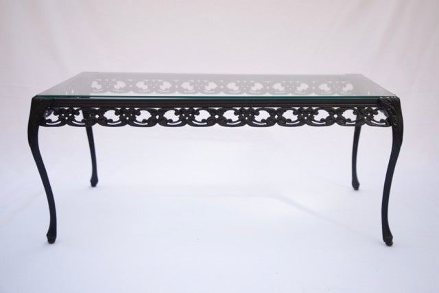 Vintage Scroll Regency Style Patio Coffee Table