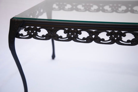Vintage Scroll Regency Style Patio Coffee Table