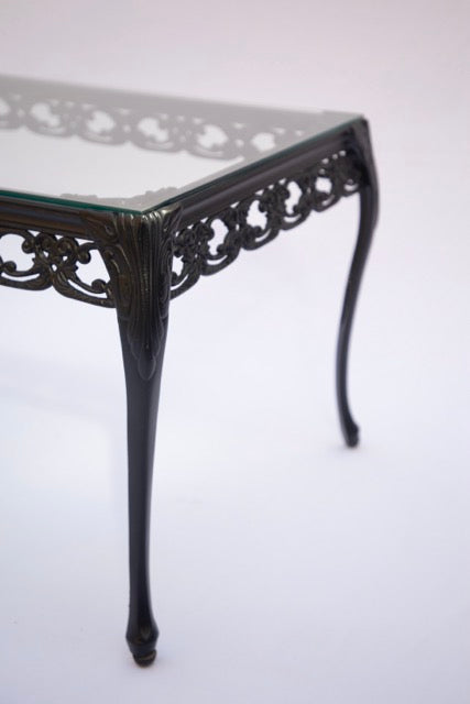 Vintage Scroll Regency Style Patio Coffee Table