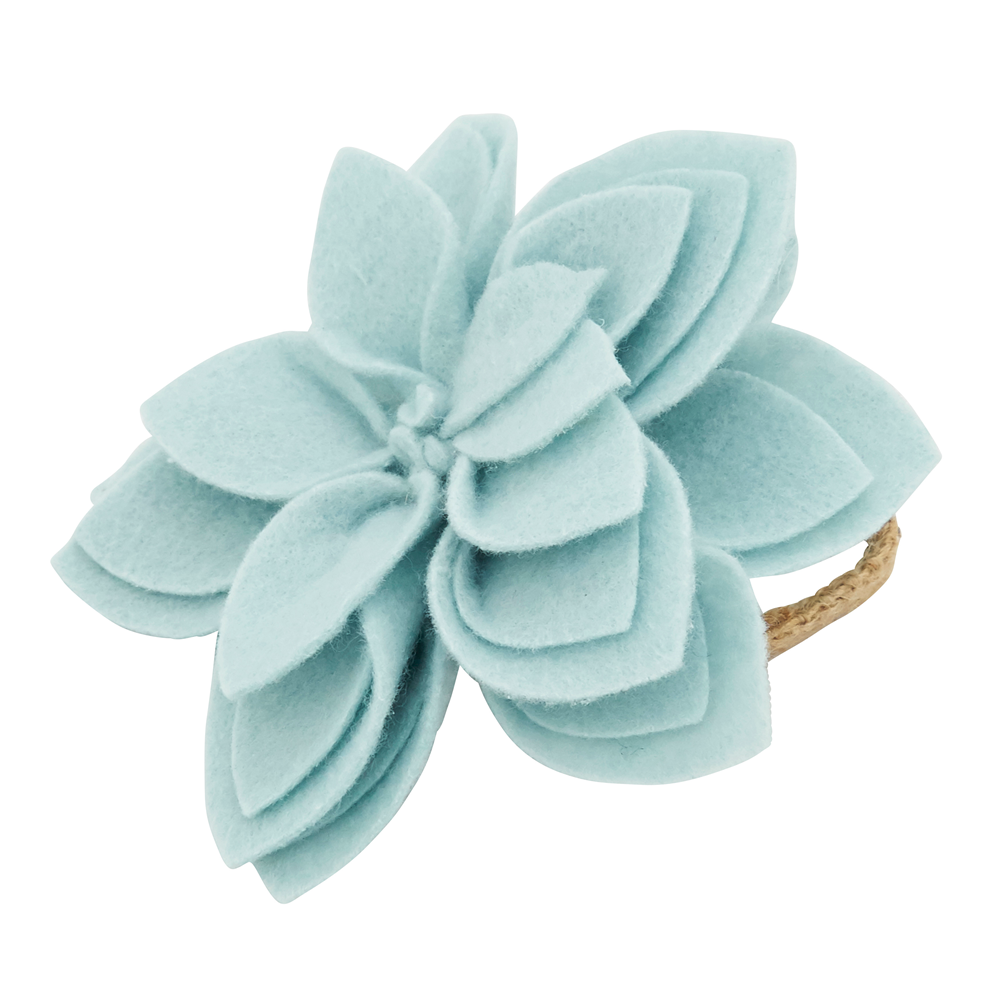 Felt Flower Napkin Rings - Set of 4