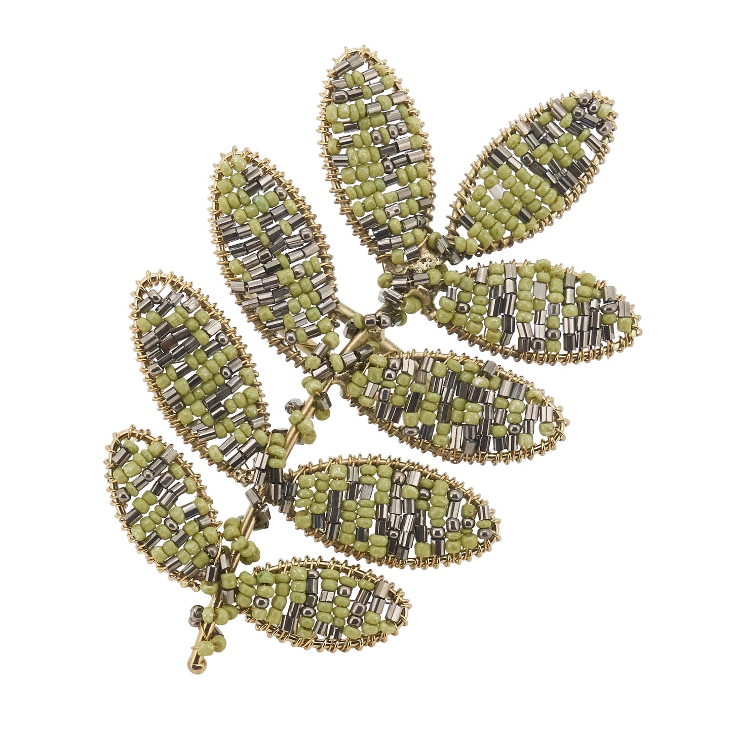 Beaded Leaf Napkin Ring