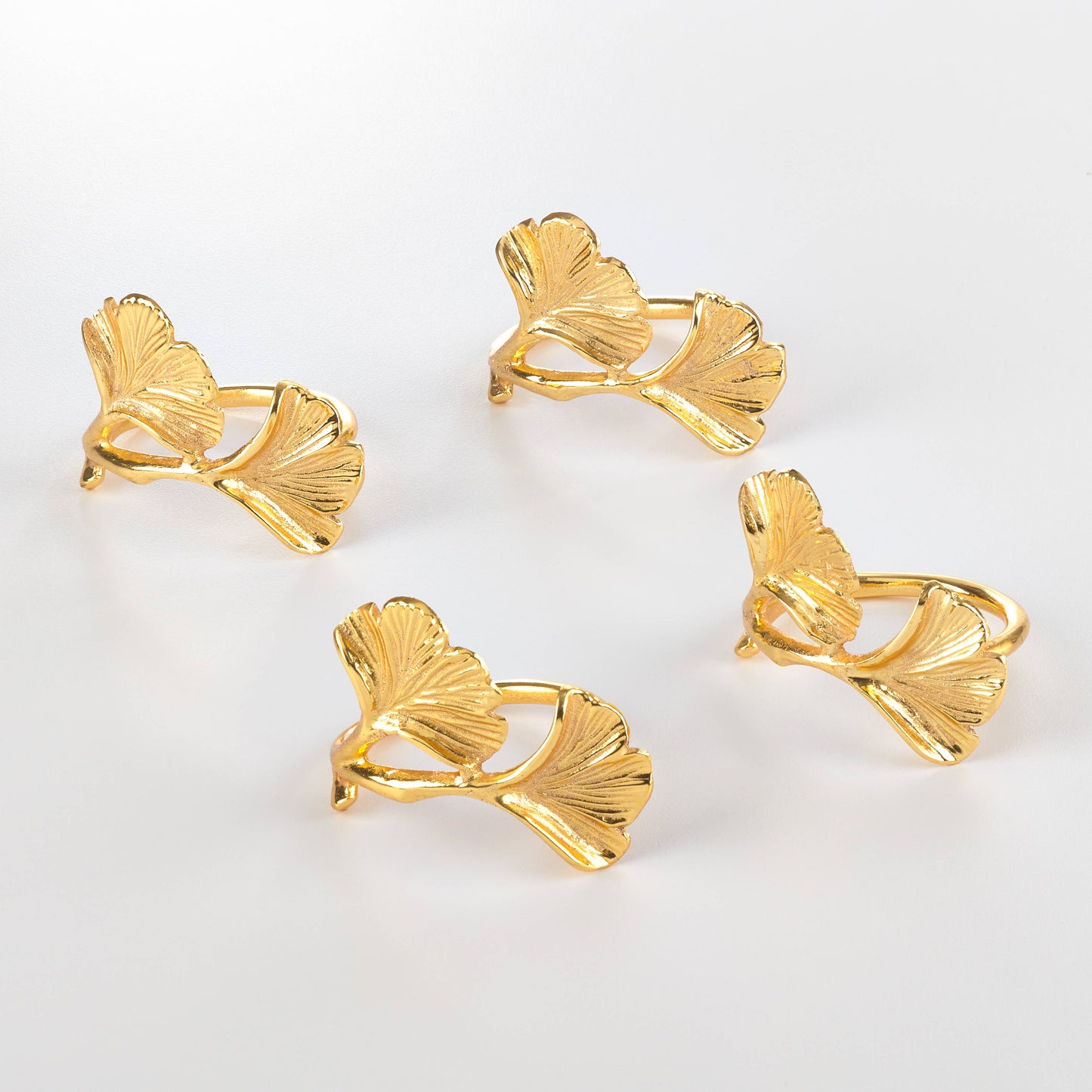 Gingko Napkin Rings - Set of 4