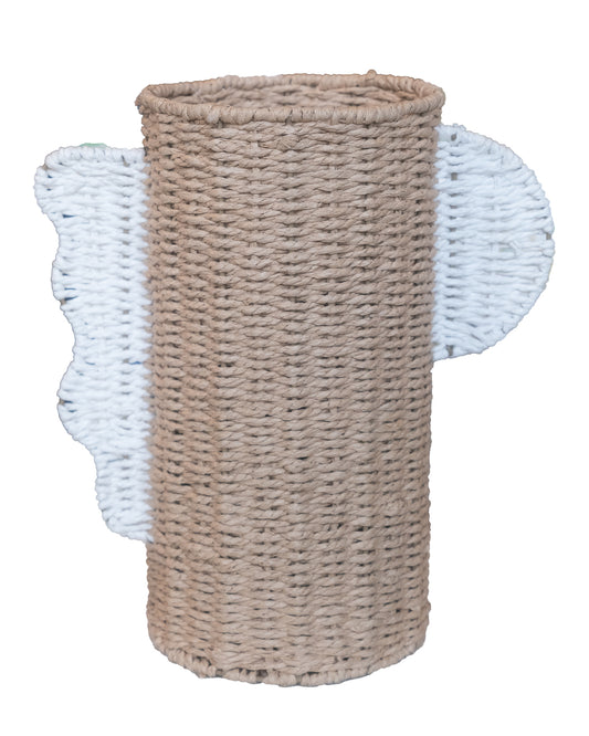 Clarke Paper Rope Basket Geometric Handles