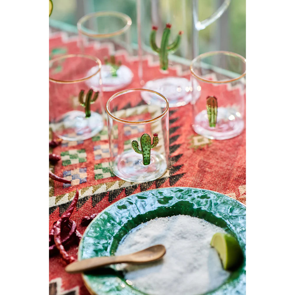 Aztec Cactus Tumbler, Set of 4