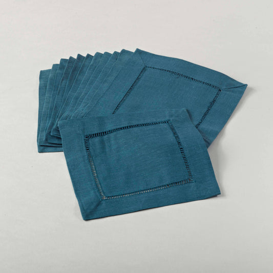 Hemstitched Cocktail Napkins - Set of 4