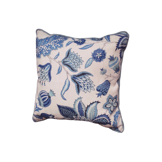 Custom Indoor/Outdoor 12" Throw Pillows - Blue Floral 1