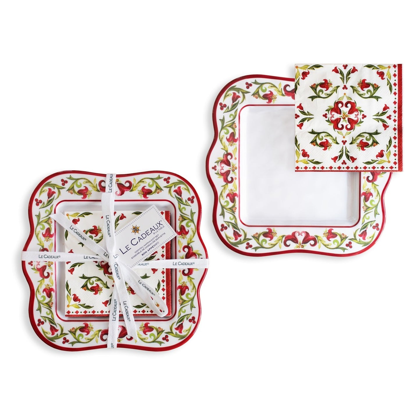 Vischio Gift Set: Cocktail Napkins and Holder