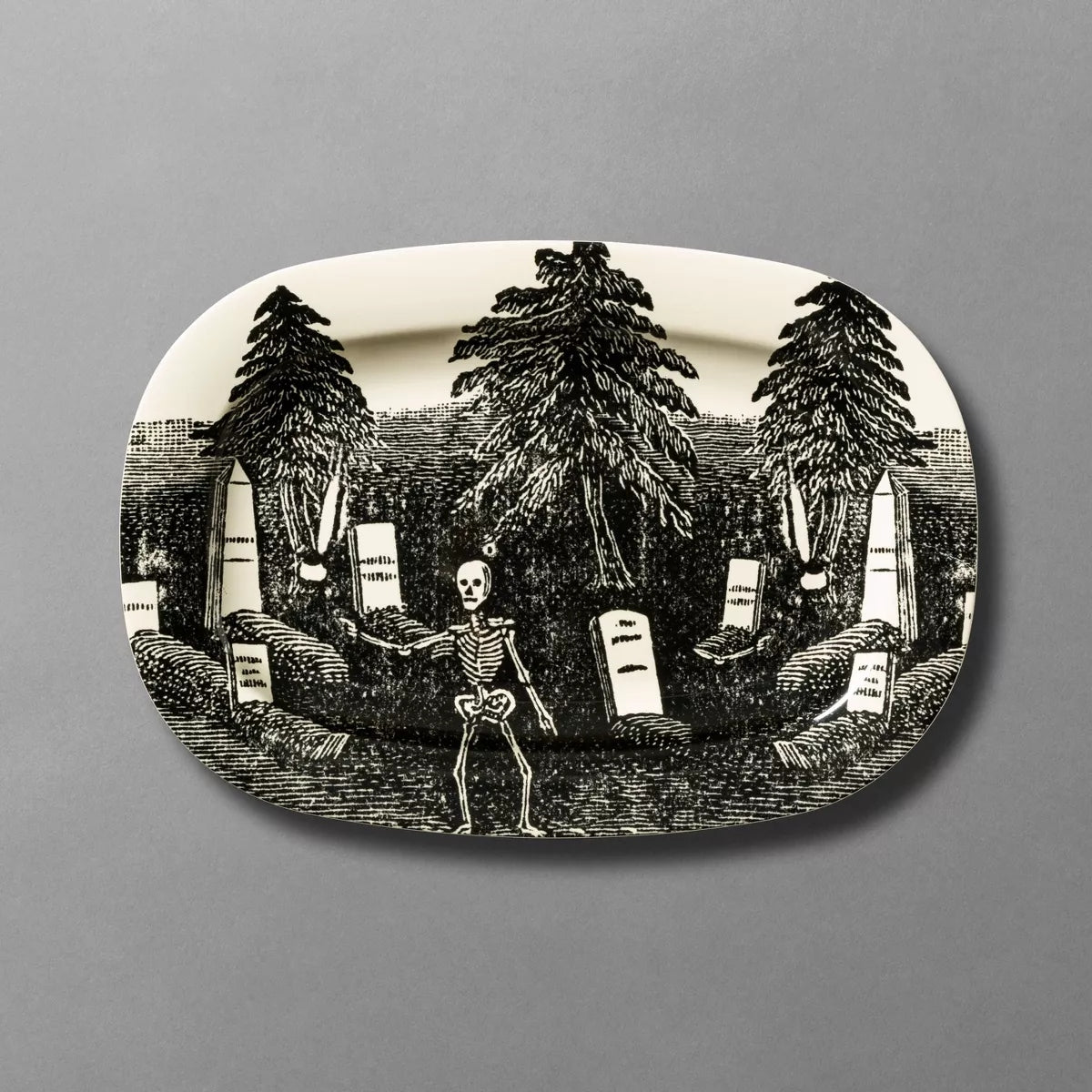Skeleton & Cemetery Platter