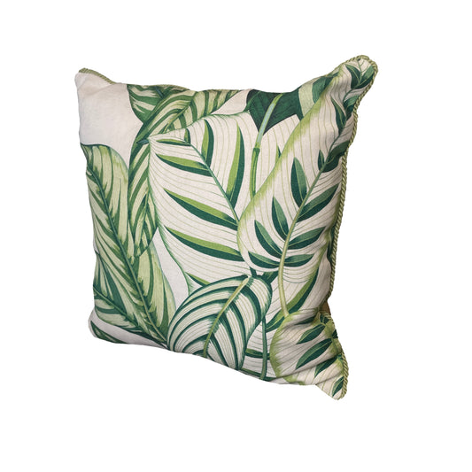 Custom Indoor/Outdoor 12" Throw Pillows - Green Leaves