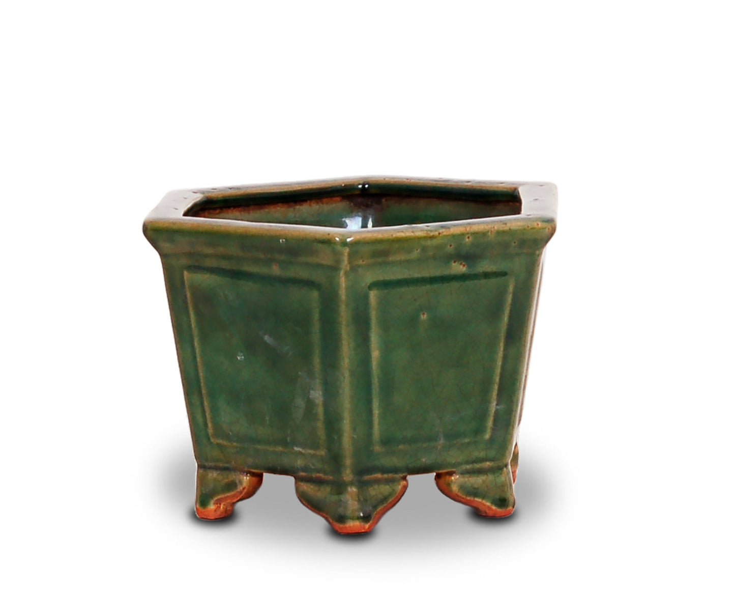 Green Glazed Cachepot