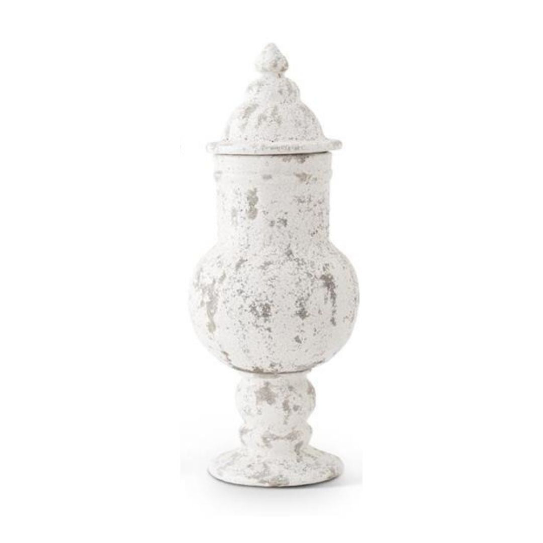 White Glazed Terracotta Vase