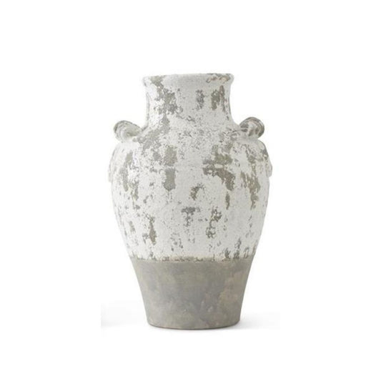 White Glazed Terracotta Vase