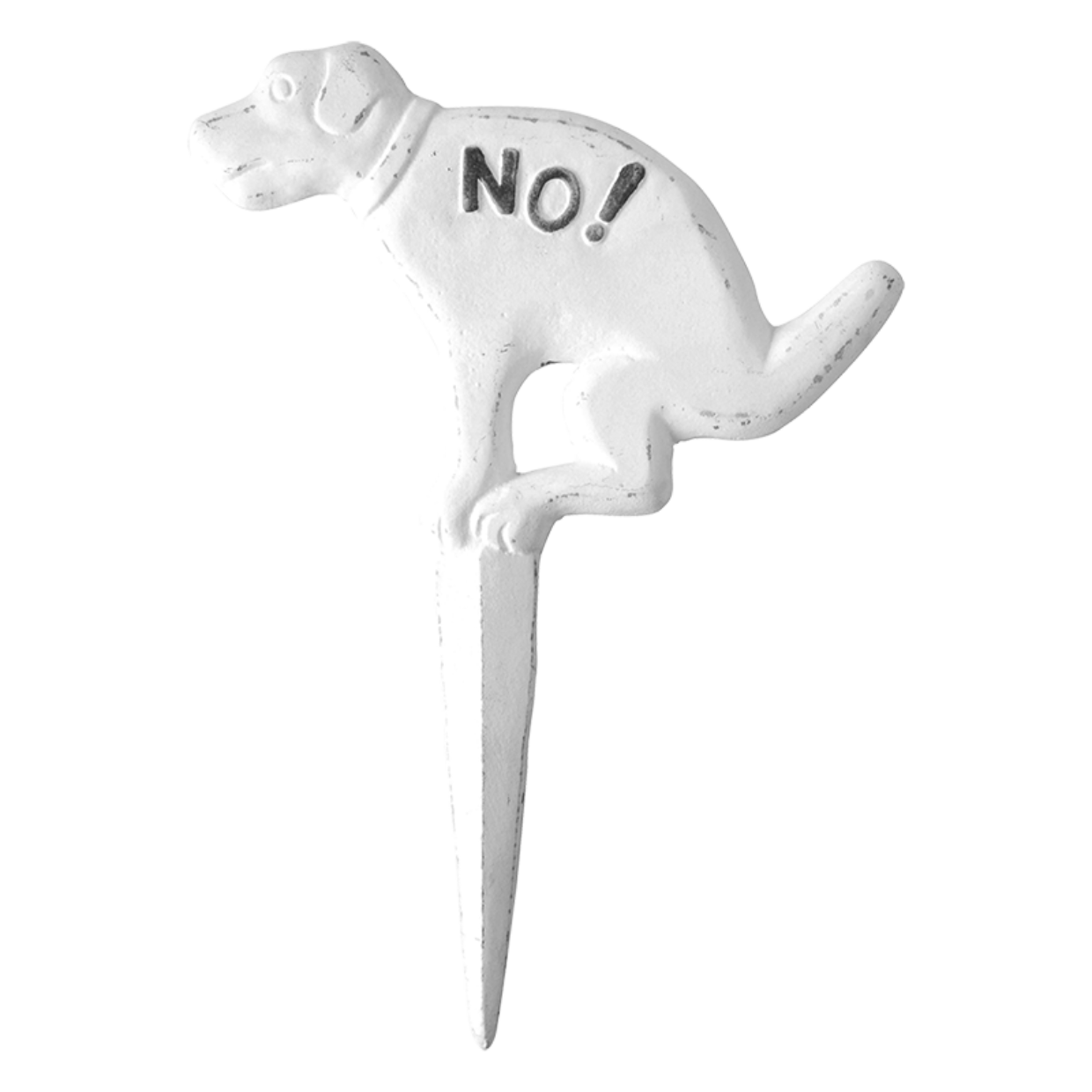 Cast Iron Sign, Antique Rust, "No!"
