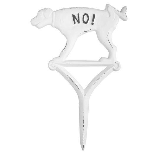 Cast Iron Sign, Antique Brown- "No!"