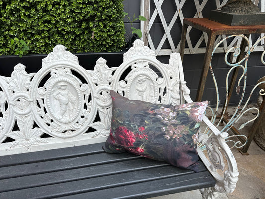 Indoor/Outdoor Dark Floral Lumbar Pillows
