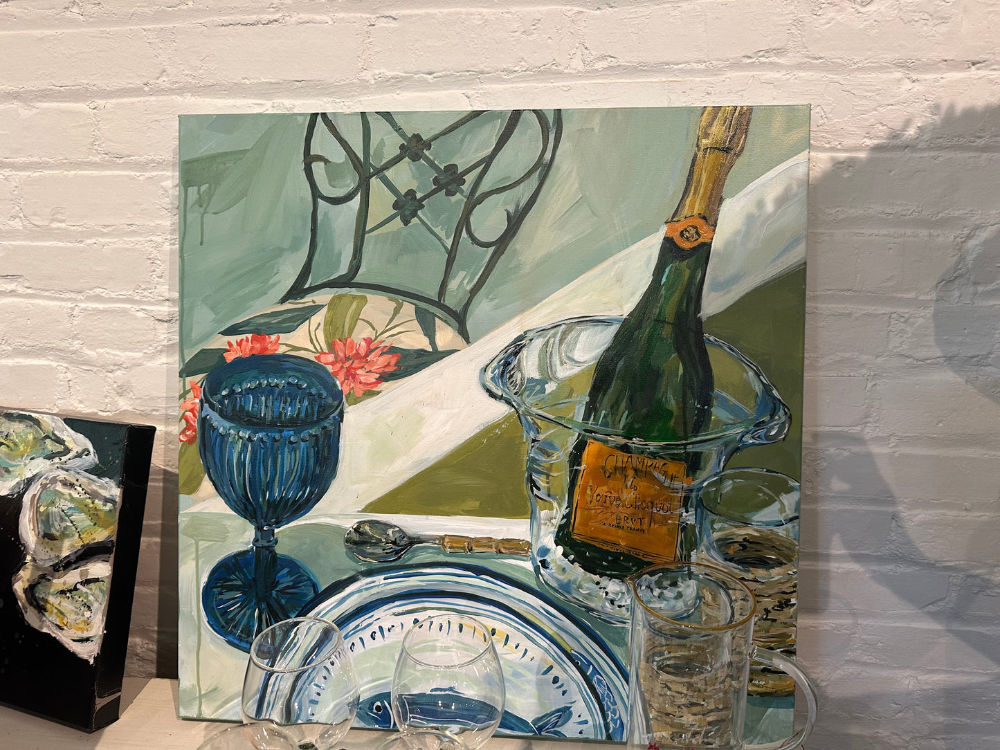 Painting of Courtyard Tabletop by Maddie Grace Maierhofer