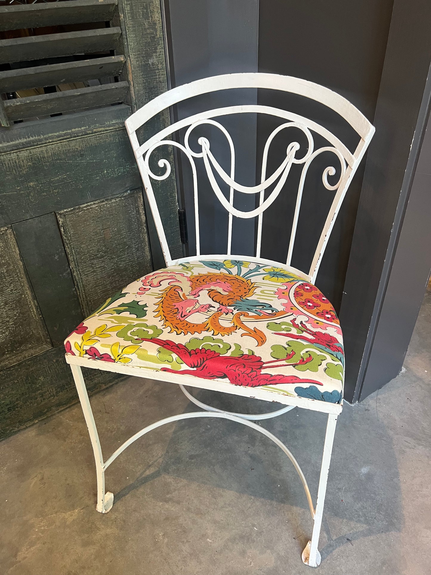 Wrought Iron Chairs, Set of Four