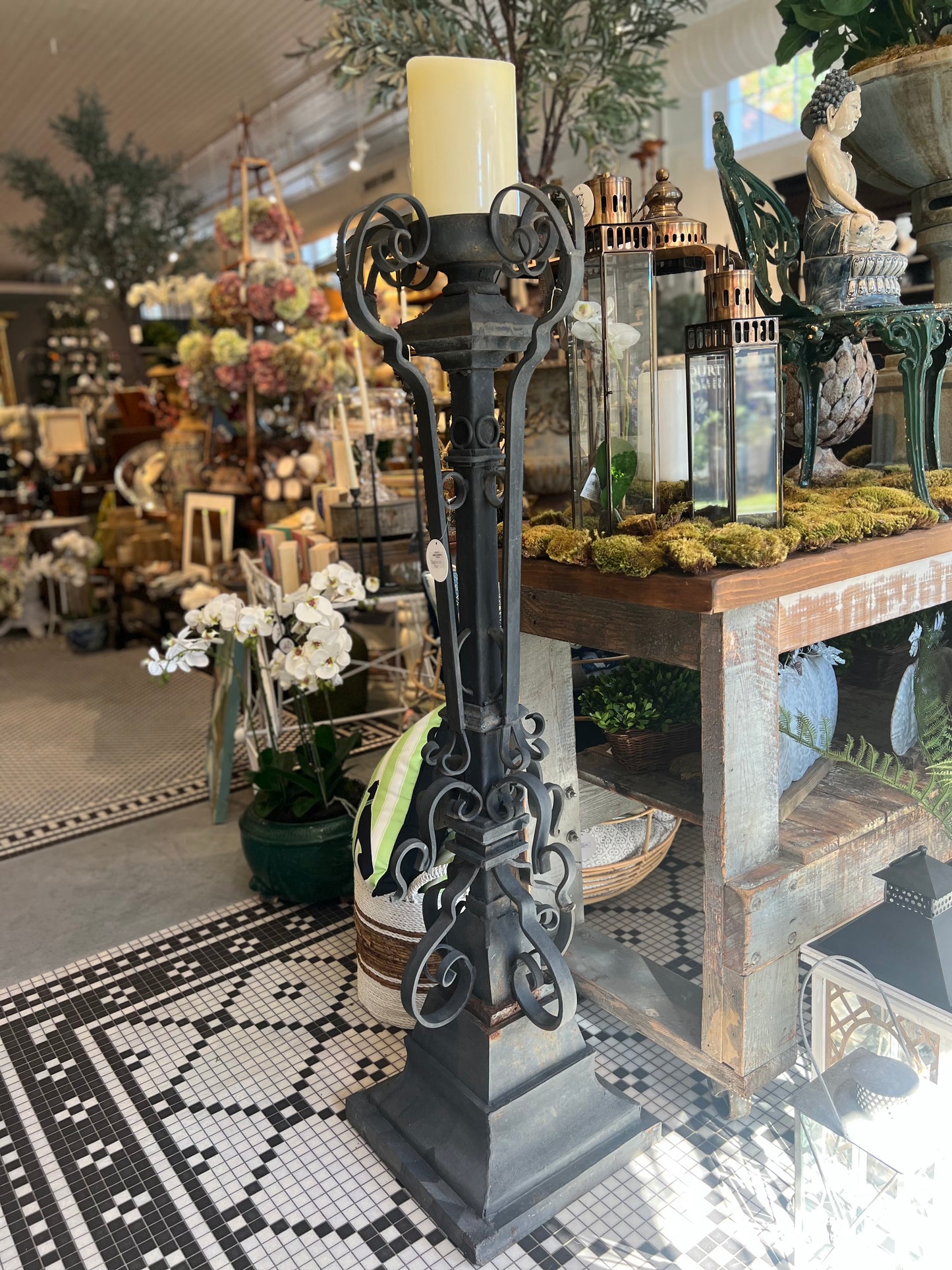 Pair of Wrought Iron Torcheres