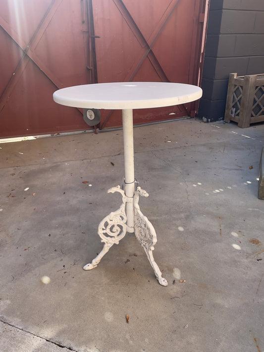 Cast Aluminum Marble Top Side Tables
