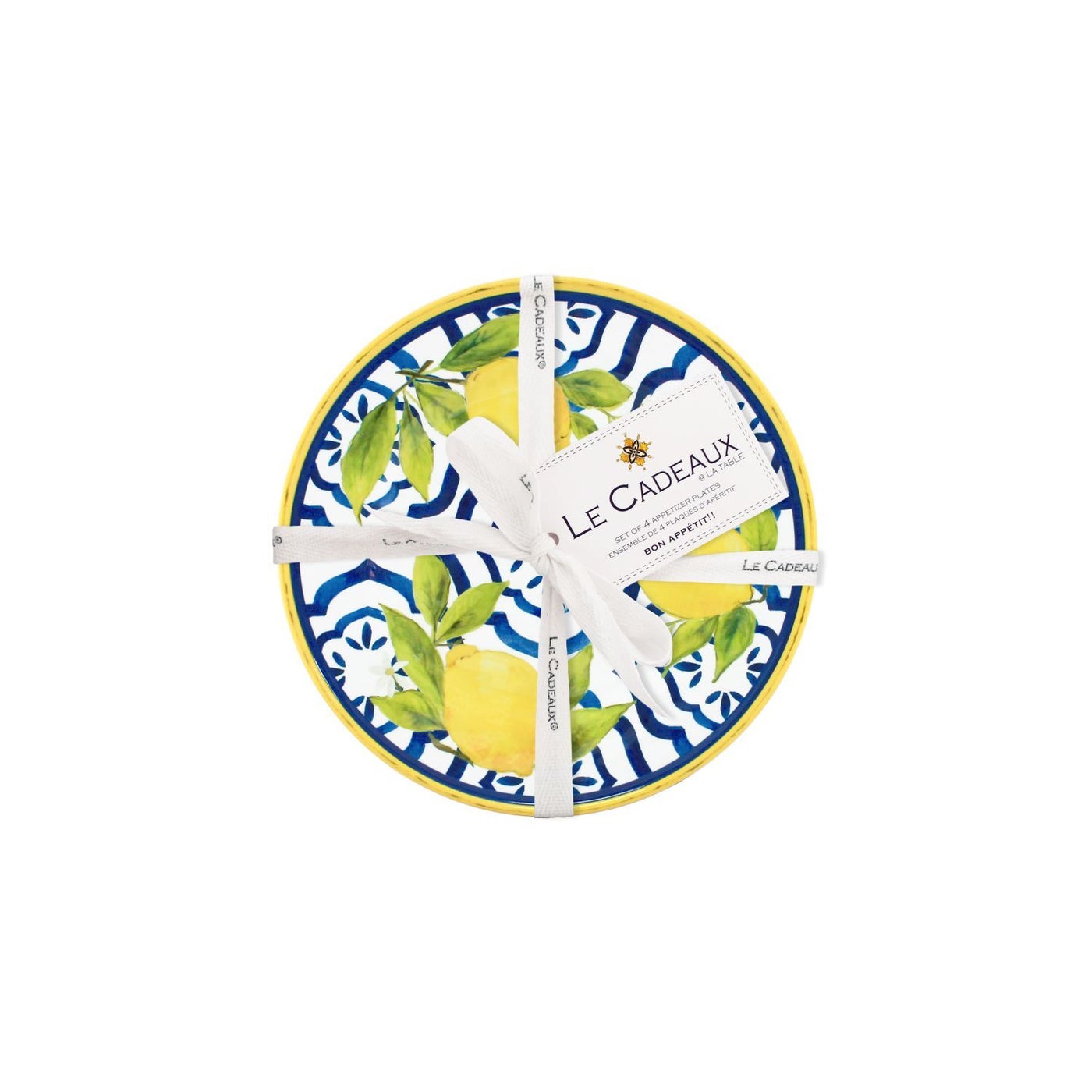 Luxury Melamine Appetizer Plates, Set of 4