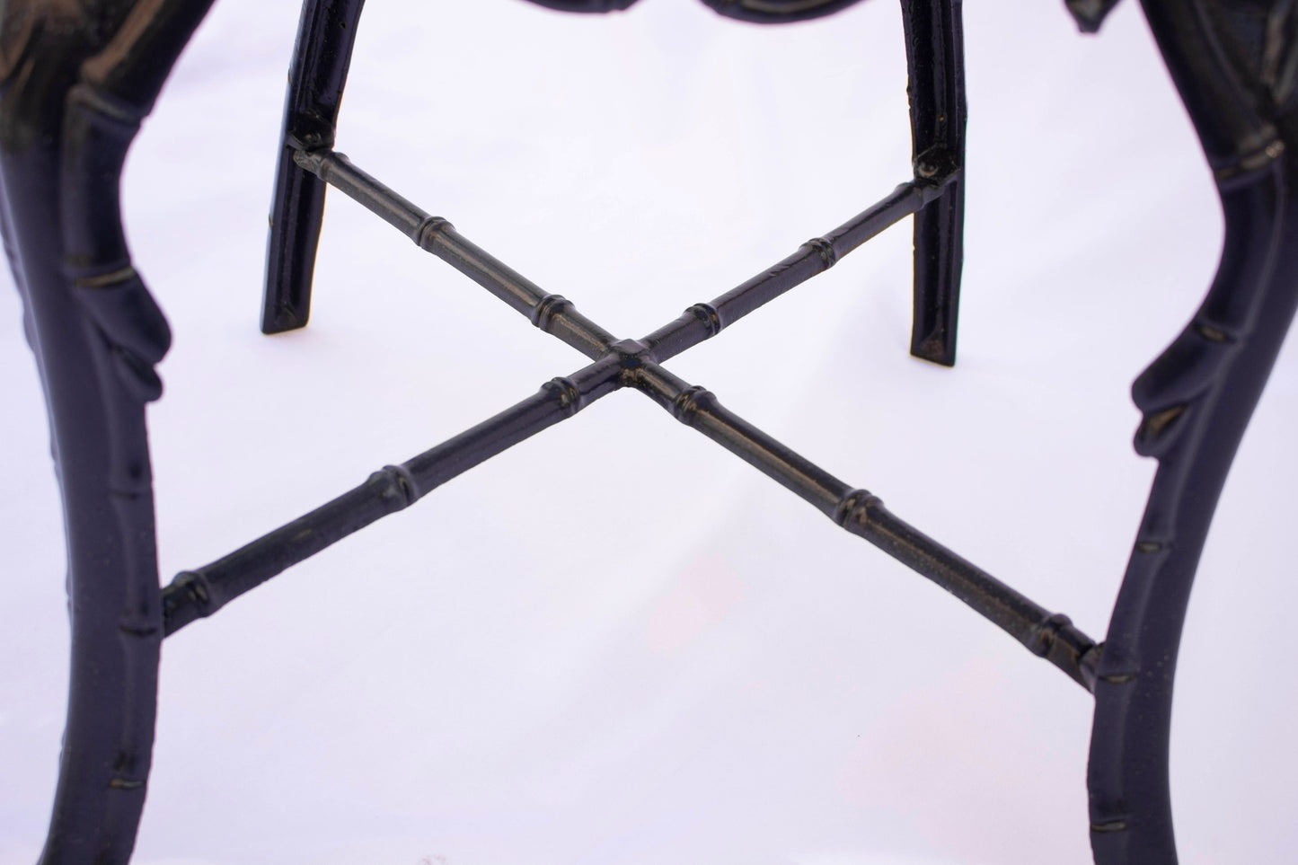 Bamboo-Style Aluminum Arm Chairs, Set of 4