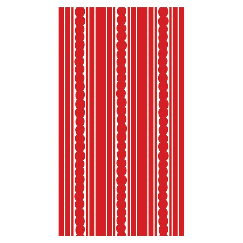 Red Stripe Dinner Napkins or Guest Towels