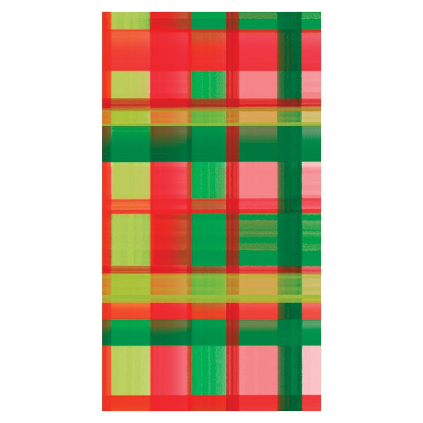 Holiday Plaid Dinner Napkins or Guest Towels