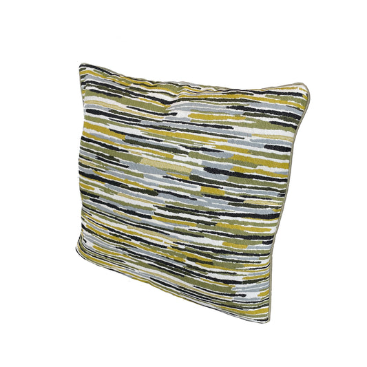 Custom Indoor/Outdoor 20" Throw Pillow - Black/Gold/Gray Strie