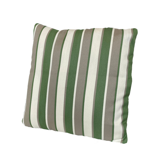 Custom Indoor/Outdoor 20" Throw Pillow - Green/Gray/Cream Stripe