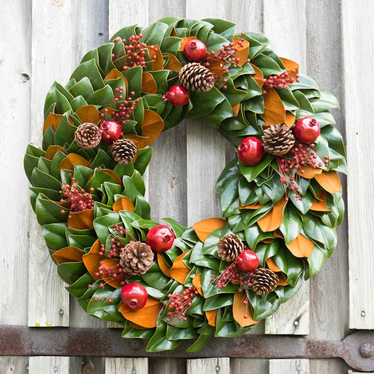Pom and Pine Wreath