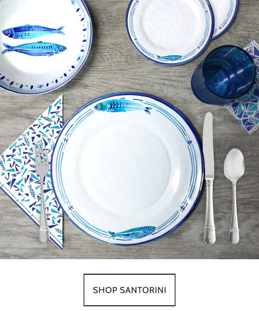 Santorini Dinner Plates, Set of 6