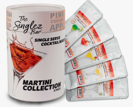 Singlez Bar Martini Collection- 5-Pack Single Serve Mixers