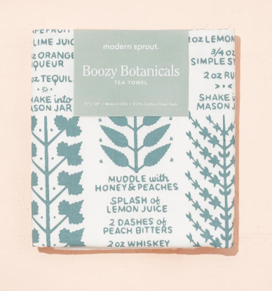 Boozy Botanical Tea Towel