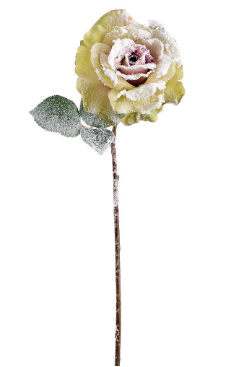 Snowed Rose Spray - 22"