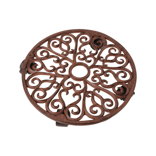 Round Plant Trolley, Cast Iron