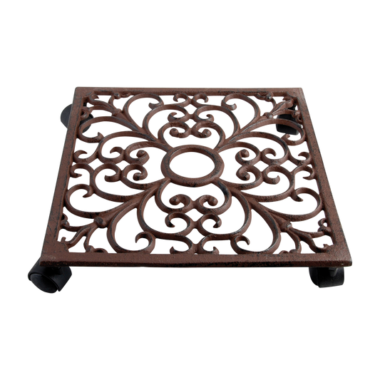 Square Plant Trolley, Cast Iron
