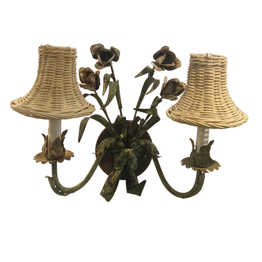 Floral Wall Sconces, Set of 2