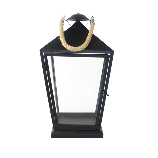 Lantern with Rope, Black