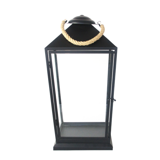Lantern with Rope, Black