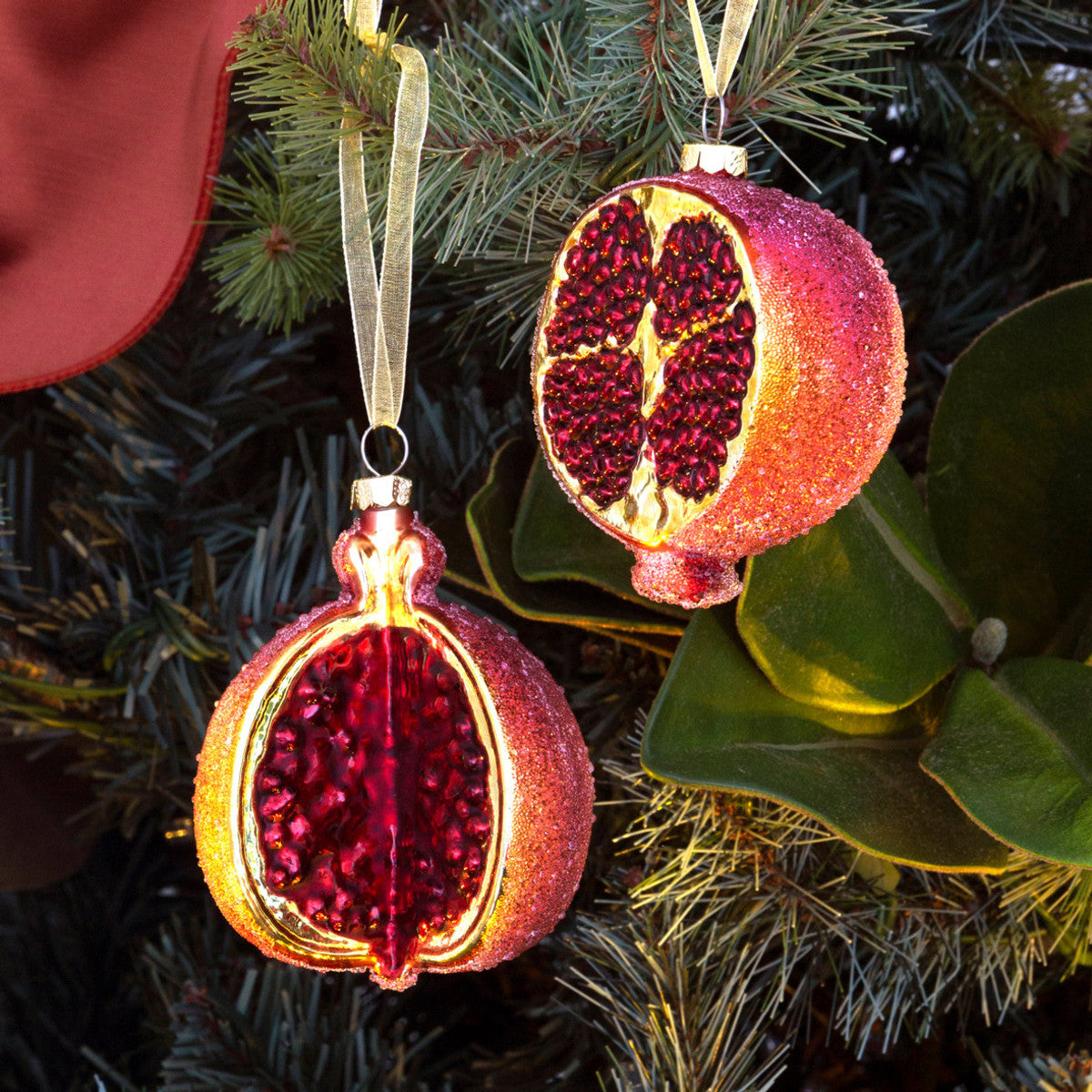 Glass Fruit Christmas Ornament