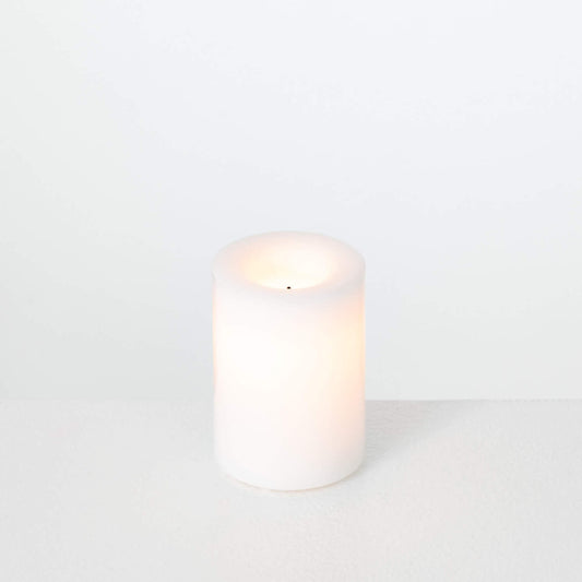 All Weather LED Pillar Candles - White
