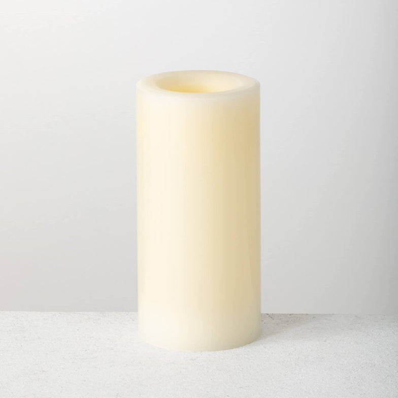 All Weather LED Pillar Candles - Beige