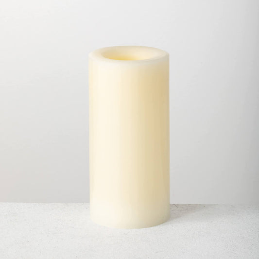 All Weather LED Pillar Candles - Beige