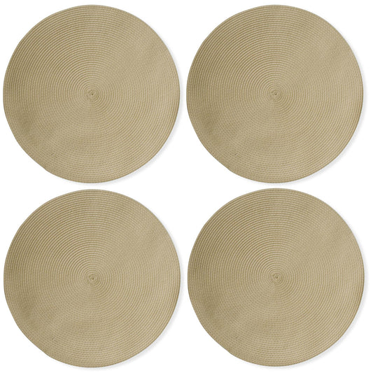 Round Woven Placemats - Set of 4