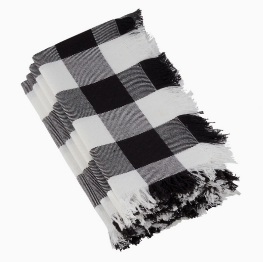 Fringed Buffalo Plaid Napkins
