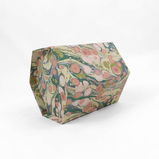 Marbled Hexagon Collapsible Basket - Moss Bubble