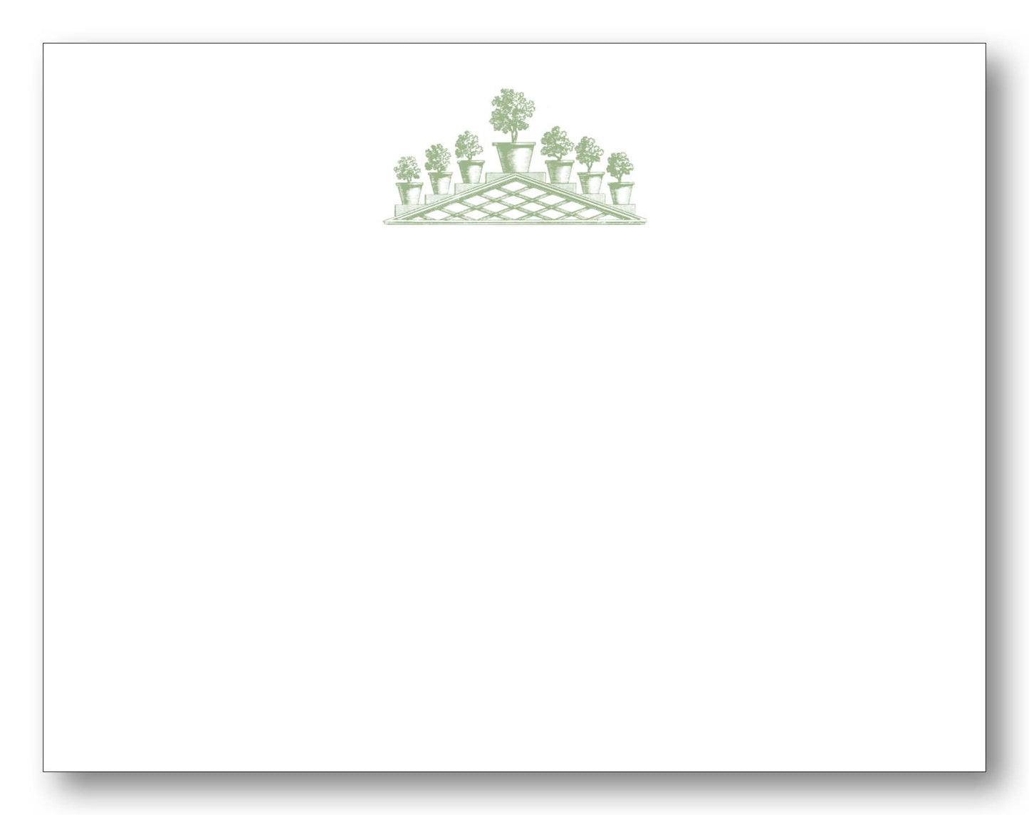 Tiered Topiaries Sage Flat Notecards